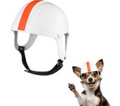 Unbrand Casco para perros, casco para mascotas de motocicleta con orificio para la oreja, protección de la cabeza casco para perros Casco de perro ...