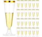 25 piezas de 150 ml flautas de champán desechables flautas de champán transparentes copas de tostado transparentes compatibles con js