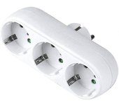 Adaptador de enchufe de 3 vías, enchufe múltiple de 3 vías de pared o enchufe de mesa 16a / 250v