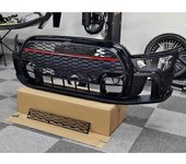 Interior del coche ABS Plástico LCI2 Parachoques delantero Rejillas inferiores de malla Cooper S JCW Modelo para Mini Cooper F56 F55 F57 2023 Solo ...