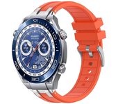 Correa de reloj de silicona de 22 mm para Huawei Watch Ultimate Naranja