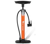 Bomba de piso de bicicleta de 160 PSI Bomba de ciclismo de alta presión Inflador de aire Schrader Presta Valve Bicicleta de carretera NaranjaNegro