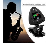 El afinador de instrumentos de viento eno ET 3000W admite modos de afinación de micrófono y clip para saxofón, clarinete, trompeta, flauta, afinador