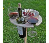 Mesa de vino plegable Mesa de vino al aire libre Mesa de vino portátil Mesa de vino de vidrio de madera Camping al aire libre Picnic Playa#xxd002