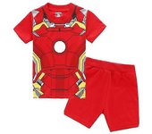 Niños Niño Chica Superhéroe Camiseta manga corta Shorts Set Summer Outfit Iron Man 3-4 Years