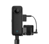 unbrand Para Insta360 X4 Cold Shoe, expansión de micrófono Micrófono invisible Zapato frío Accesorio de cámara de acción deportiva Negro