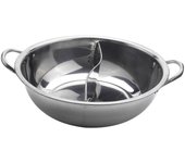 28cm Hot Pot Twin Split Stainless Steel 28cm Cookware Hot Pot Ruled Compatible Soup Stock Pots Ho