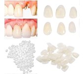2pcs Kit de reparación dental temporal para rellenar el diente roto faltante y los dientes falsos moldeables por huecos
