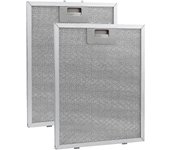 Filtro de grasa de metal para la campana extractora de plata Ccooke & Lewis, ventilación del ventilador extractor de campana de metal 320 x 260 mm ...