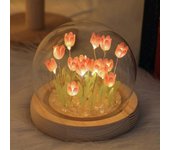 Luz nocturna Creative Pink Tulip - Versión con batería LED