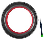 Anillos de sellado de cubos de polvo para piezas de aspiradoras Dy-Son V10/SV12, compatibles con tazas de cubos de basura Dy-Son 969509-01 Gris