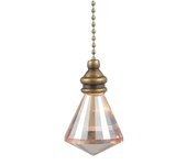 Lámpara colgante de cristal Bola decorativa Ventana colgante Adorno Cortina Accesorios Caqui 50x3.5cm