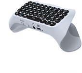 Teclado Hiborth, diseño ergonómico, altavoz, mini controlador, gamepad, teclado inalámbrico para PS5 Blanco