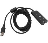 Adaptador de tarjeta de sonido de audio USB a conector de 3,5 mm con conector para auriculares y micrófono para Kingston HyperX Cloud II