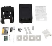 Reemplazo para Makita 18V Bl1850 Bl1830 Kit de caja de batería con placa de circuito de PCB LED indicador Powe negro