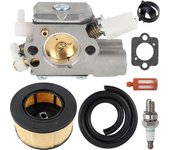 Compatible con carburador STIHL MS251 MS231 MS 251 MS231 Motosierra con filtro de aire Bujía Bujía Filtro de combustible Filtro de aceite Kit de re...