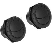 2 piezas de salida de aire acondicionado ABS redondo negro Ventilación universal de aire acondicionado para RV, barco, autobús, automóvil