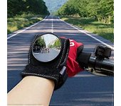 Ersam Bicicleta gran angular Bicicleta espejo retrovisor Muñequeras Pulseras Espejo trasero Negro