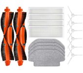 16 piezas para Xiaomi Robot Aspirador S10 Xiaomi Robot Aspirador S12 B106GL Piezas de repuesto Cepillo lateral principal Hepa Filtro Paño de fregon...