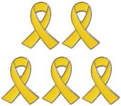 Juego de 5 broches de cinta Pin Hermoso diseño de cinta Pin de esmalte Material de aleación Amarillo