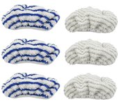 Rowenta Clean&Steam ZR005801 almohadillas de microfibra de repuesto (6 piezas) Azul gris blanco