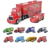 Disney Pixar Coches 1:55 Rayo McQueen Chick Hicks Mack Camión de transporte Diecast Modelo de coche Juguetes Niños G
