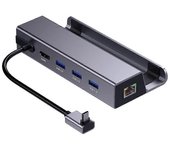 6 en 1 Gigabit Ethernet HUB USB-C A HDMI 4K 60HZ para jsaux steam deck estación de acoplamiento switch dock aya neo Accesorios ASUS ROG