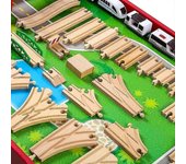Todo tipo de accesorios de vía de madera de haya de madera de ferrocarril Ferrocarril De tren Juguetes aptos para Biro Todas las marcas De madera V...