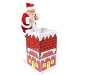 Santa Claus Escalada Chimenea Adorno de Navidad Batería