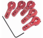 6pcs 25t Aluminio Servo Bocina M3 Roscas Brazo de dirección Alto par Servos Motores Partes RC Car Plane Boat