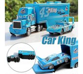 Coches 2 3 Película Mcqueen The King Chick Hicks Mack Truck Uncle Truck & Sports Car Toys Set Fans Kids Birthday Gifts Rey Tío