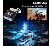 Dispositivo de transmisión de TV Dispositivos de transmisión para TV Adaptador de pantalla HDMI inalámbrico Negro