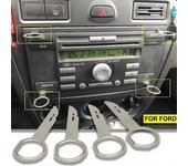 Extractor de clavijas de liberación de la llave de extracción de CD estéreo de 2 pares de radio para Ford Focus Mondeo C-Max Fiesta Transit Car Ext...