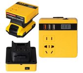Inversor de batería de litio de 120 W Inversor de batería multifunción de herramientas de litio Inversor de batería de 21 V a 220 VCA Inversor de d...
