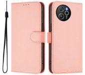 Estuche de PU de color sólido para Blackview Shark 8 / Oscal Tiger 12 Rosa