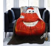 Coches Vintage Rayo Mcqueen Manta de punto Gigante hecho a mano Gigante Suave Grueso Súper Suave Mantas para sofá cama 100x125cm 50x40in