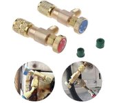 Válvula de seguridad de llenado Acoplador rápido Aire acondicionado R410a R22 Adaptador de conexión R22 y R410