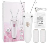 Depilación de hilo eléctrico inalámbrico para mujeres, depiladora de hilo de algodón eléctrico recargable Dispositivo de máquina de depilación corp...