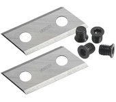 1 par de cuchillas trituradoras de jardín Cuchillas trituradoras de madera con tornillos para Eco ES1600 Ryobi RSH2545B Einhell BG-KS 2040 McCulloch