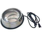 Tazón térmico de productos para mascotas, tazón de agua calentado al aire libre de acero inoxidable para perros, pollos, etc. Enchufe de la UE p202...