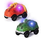 Reemplazo de track car solamente, led illuminated dinosaur car es compatible con la mayoría de las pistas, accesorios de track set (paquete de 2)