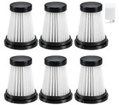 6 filtros HEPA para la aspiradora K12 / K12 Pro / K13 y la aspiradora de mano Genius Invictus .0 / 2.0 Como se muestra