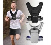 Bolsa de chaleco deportivo Chaleco para correr al aire libre Bolsa para teléfono móvil Maratón Equipo de ciclismo Pantalla táctil reflectante plata