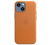 Funda de teléfono de cuero para Iphone 13 Mini funda de cuero con Magsafe Marrón dorado