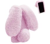 Gangxun Compatible con la funda OPPO A74 5G, la funda para auriculares de conejito esponjosa de los juguetes de peluche Lindo Estuche suave de piel...
