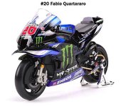 Maisto 1:18 2021 MOTOGP YAMAHA #20 Fabio Quartararo Racing Motocicleta Aleaciones Colección de modelos de motocicleta Juguetes de regalo para adult...