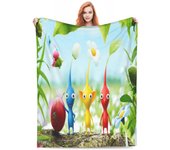 Manta de cama Pikmin Manta impresa en 3D Ligero Súper suave Aire acondicionado Habitación Toda la Estación Manta Sofá Sofá Cama Ventiladores Manta ...