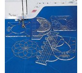 6pcs Plantilla Regla Marco de costura para acolchado Conjunto de muestreadores para máquinas de coser