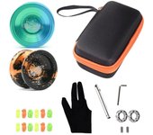 Yoyo profesional X2 que no responde con cuerdas de rodamientos reemplazables y 2 guantes de yo-yo como se muestra