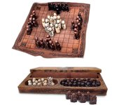Juego de mesa Hnefatafl, Set de ajedrez vikingo, Set de ajedrez de madera, Set de viaje para adultos / niños con caja de madera